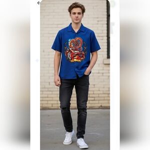 Flames DRAGON Shirt Kids Size  14/16